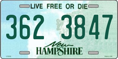 NH license plate 3623847