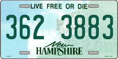 NH license plate 3623883