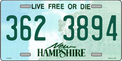 NH license plate 3623894