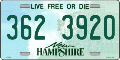 NH license plate 3623920
