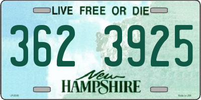 NH license plate 3623925