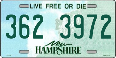 NH license plate 3623972