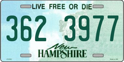 NH license plate 3623977