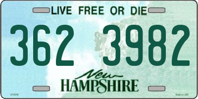 NH license plate 3623982