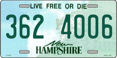 NH license plate 3624006