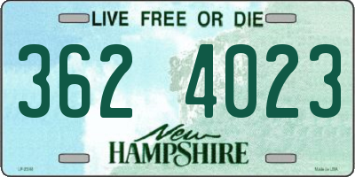 NH license plate 3624023