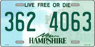 NH license plate 3624063