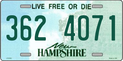 NH license plate 3624071