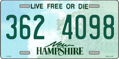 NH license plate 3624098