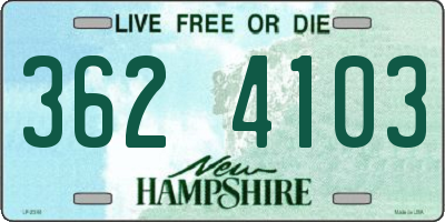 NH license plate 3624103