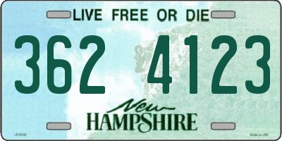 NH license plate 3624123