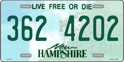 NH license plate 3624202