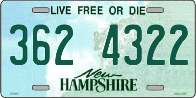 NH license plate 3624322