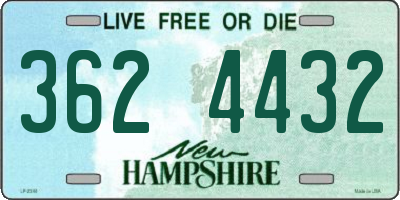 NH license plate 3624432