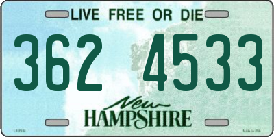 NH license plate 3624533