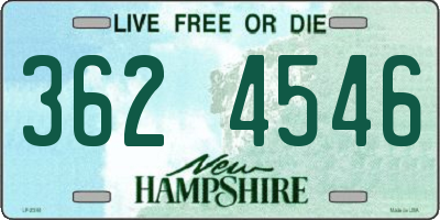 NH license plate 3624546