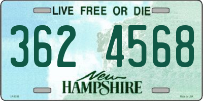 NH license plate 3624568