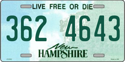 NH license plate 3624643