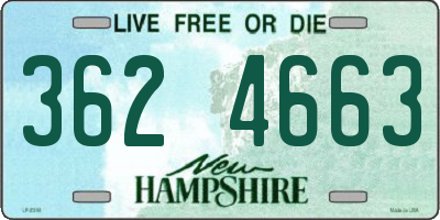 NH license plate 3624663