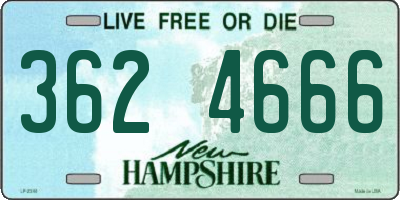 NH license plate 3624666