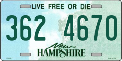 NH license plate 3624670