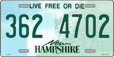 NH license plate 3624702