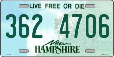 NH license plate 3624706