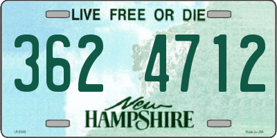 NH license plate 3624712
