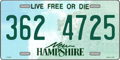 NH license plate 3624725
