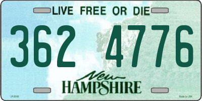 NH license plate 3624776