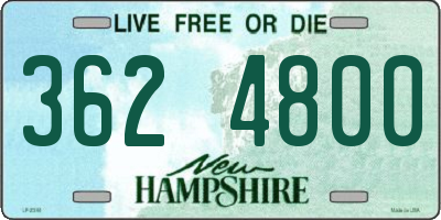 NH license plate 3624800