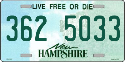 NH license plate 3625033