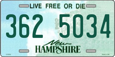 NH license plate 3625034