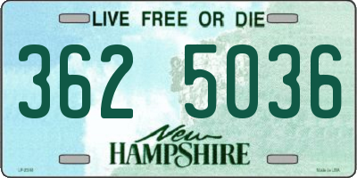 NH license plate 3625036