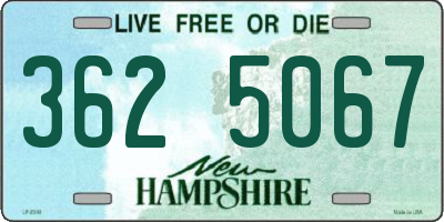 NH license plate 3625067