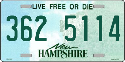 NH license plate 3625114