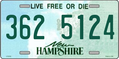 NH license plate 3625124