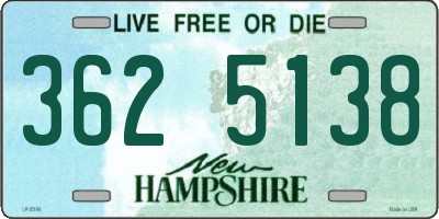 NH license plate 3625138