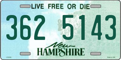 NH license plate 3625143