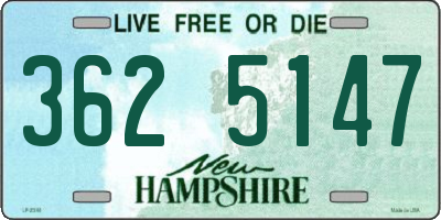 NH license plate 3625147