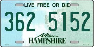 NH license plate 3625152