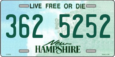 NH license plate 3625252