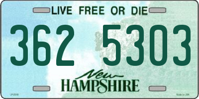 NH license plate 3625303