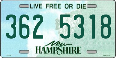 NH license plate 3625318