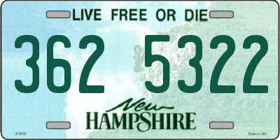 NH license plate 3625322