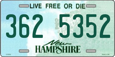 NH license plate 3625352