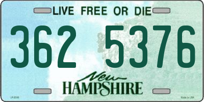NH license plate 3625376