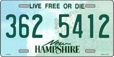 NH license plate 3625412