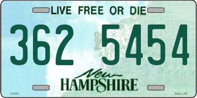 NH license plate 3625454