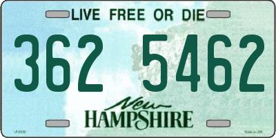 NH license plate 3625462